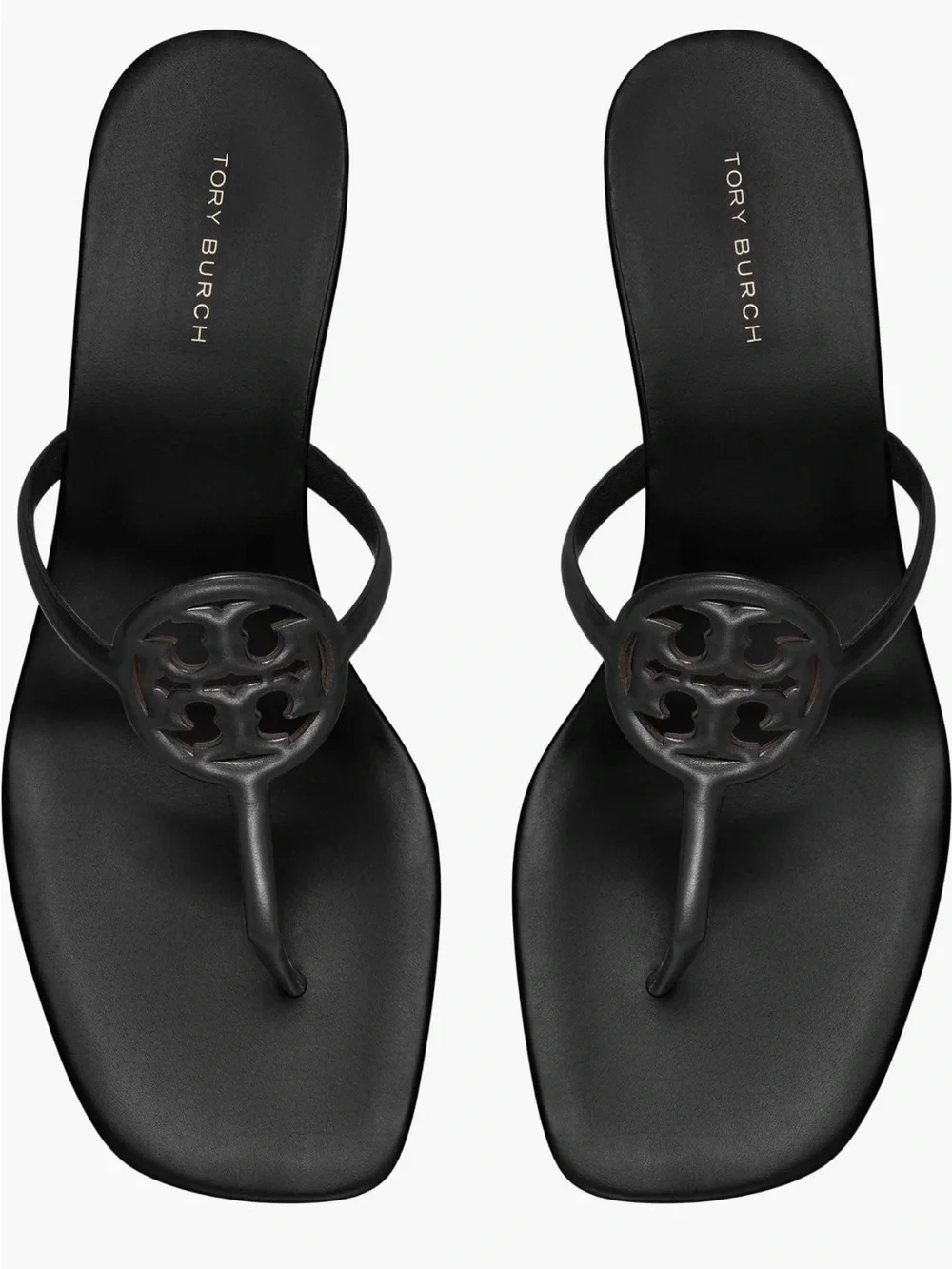 NEW Tory Burch Miller Capri Kitten Heel Sandals in Perfect Black